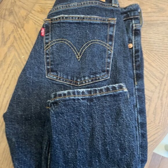 Levi's 501 Skinny Women's Size 28x28 Button Fly Denim Blue Jeans - Picture 5 of 6